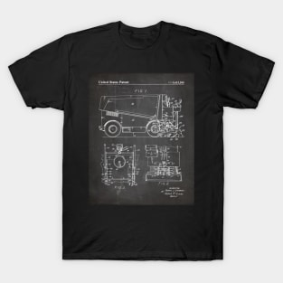 Ice Hockey Patent - Hockey Player Coach Team Art - Black Chalkboard T-Shirt